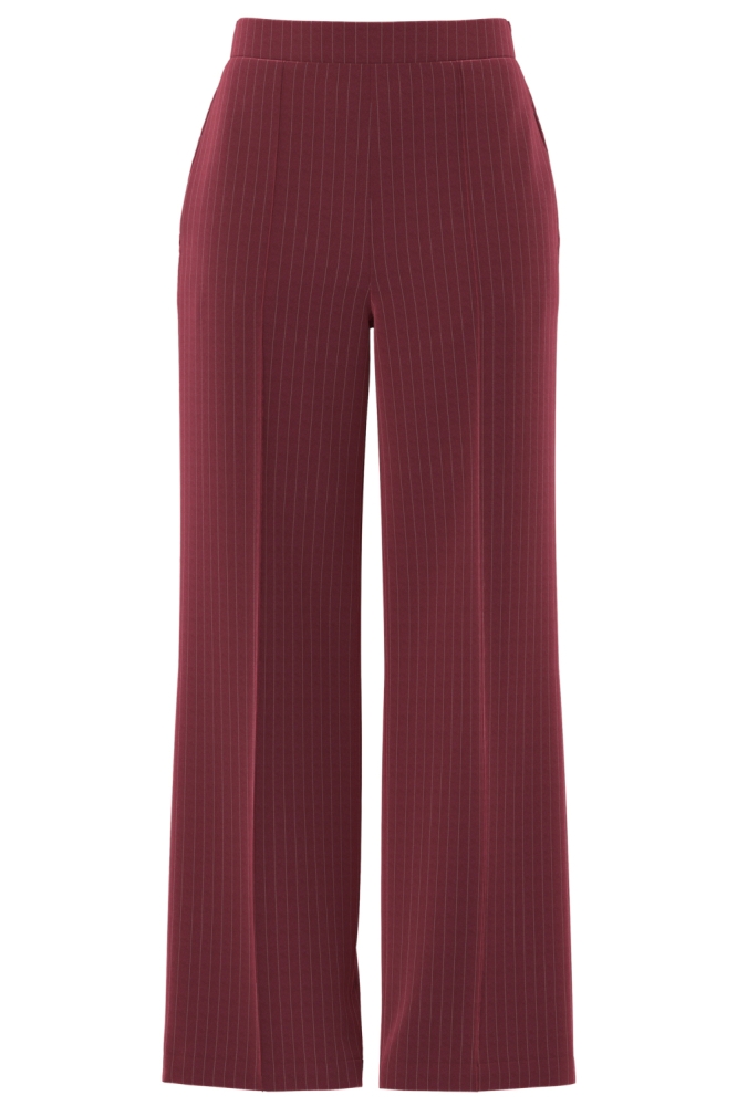 PCBOZZY HW WIDE STRIPED PANTS NOOS 17130407 Tawny Port/PINSTRIPE